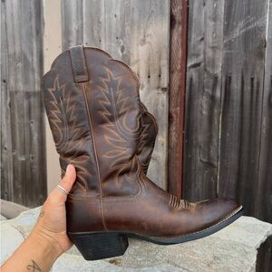 Ariat Brown Western Ankle Boots
